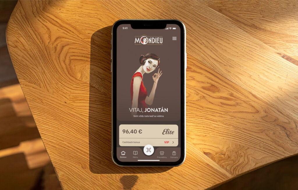 Mondieu loyalty app dashboard