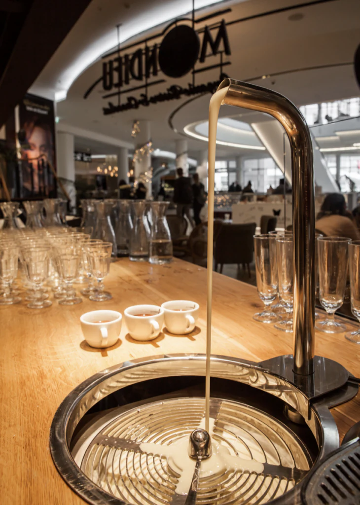 Pour-over coffee station at Mondieu Westfield Chodov