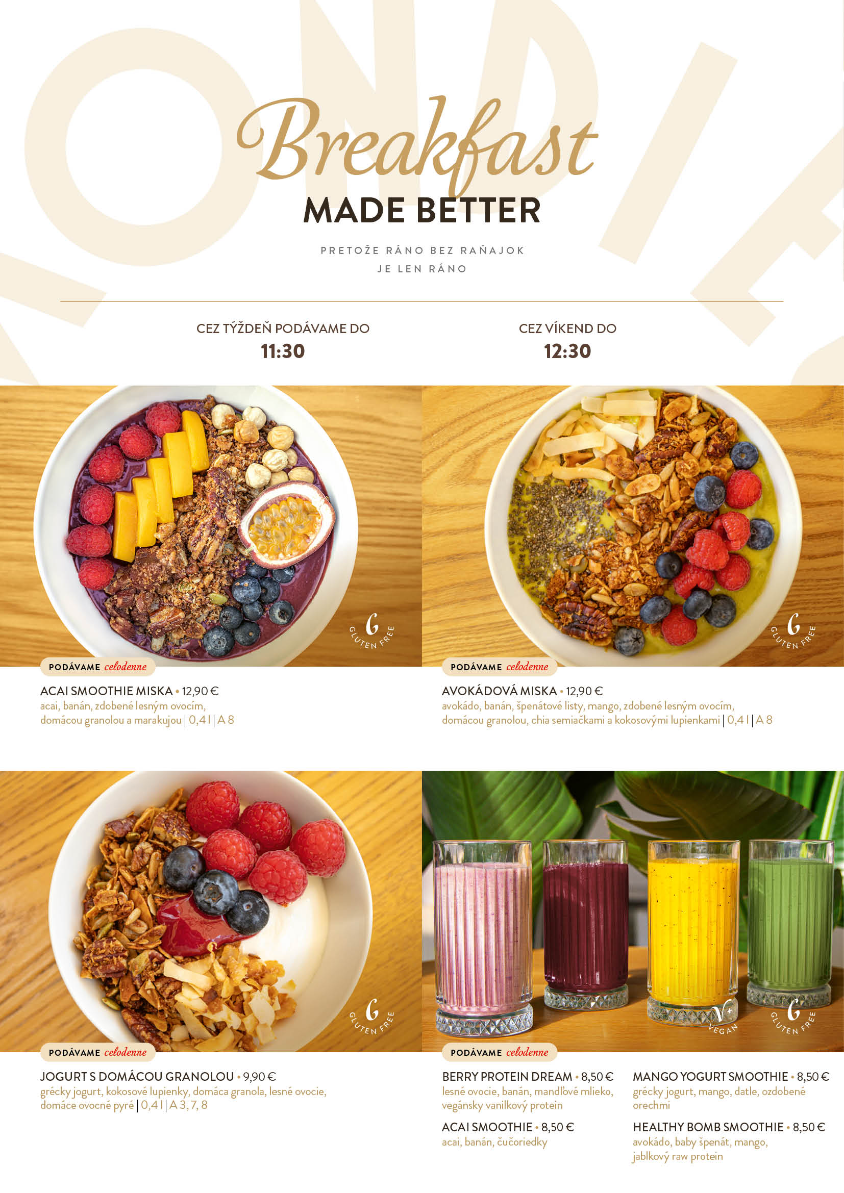 Bory Mall menu page 1