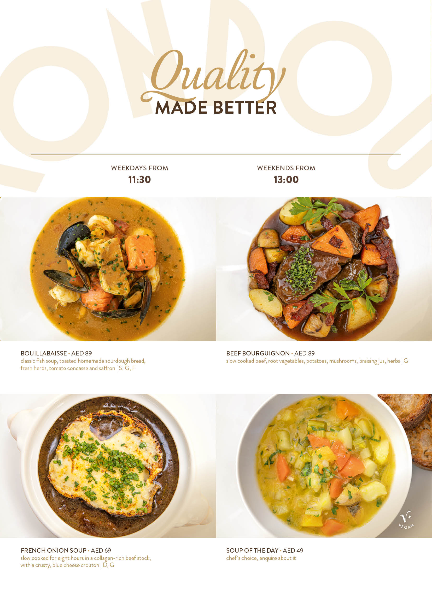 The Beach JBR menu page 9