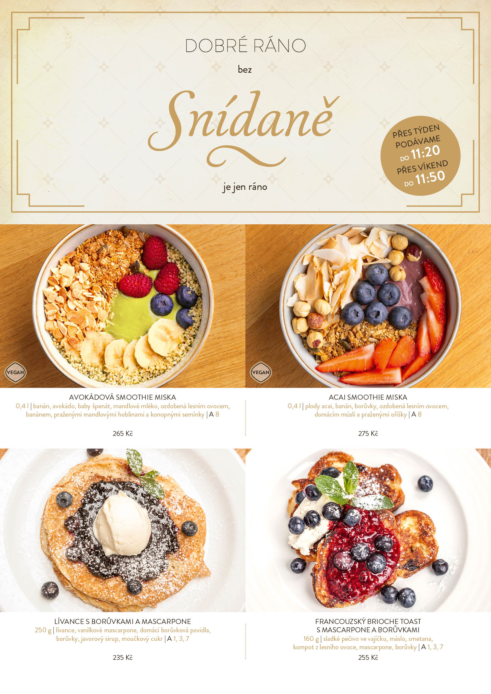 Westfield Chodov menu page 1