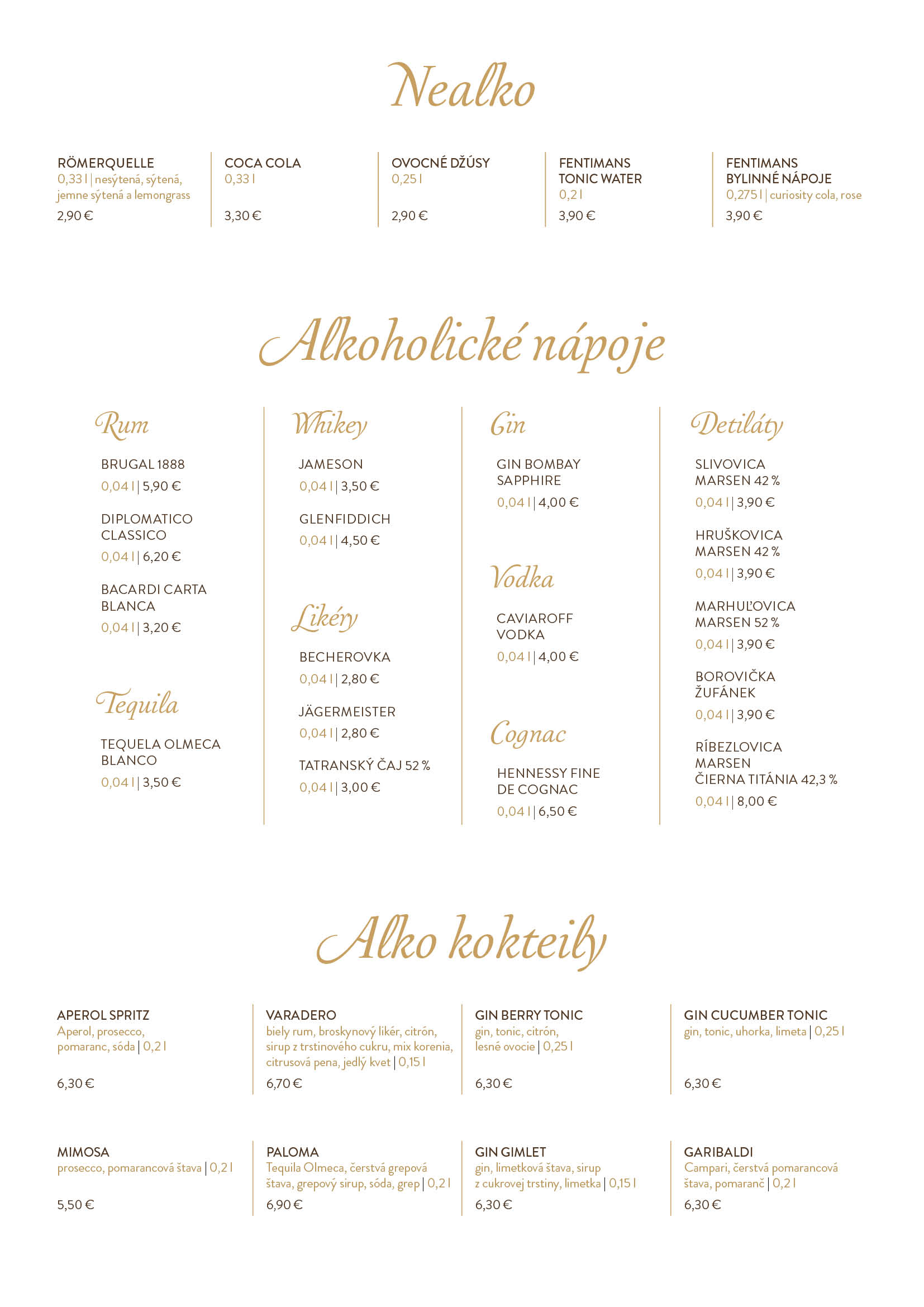 Starý Smokovec menu page 17